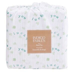 INDIGO FABLES Lucky Stripe Sheet Set